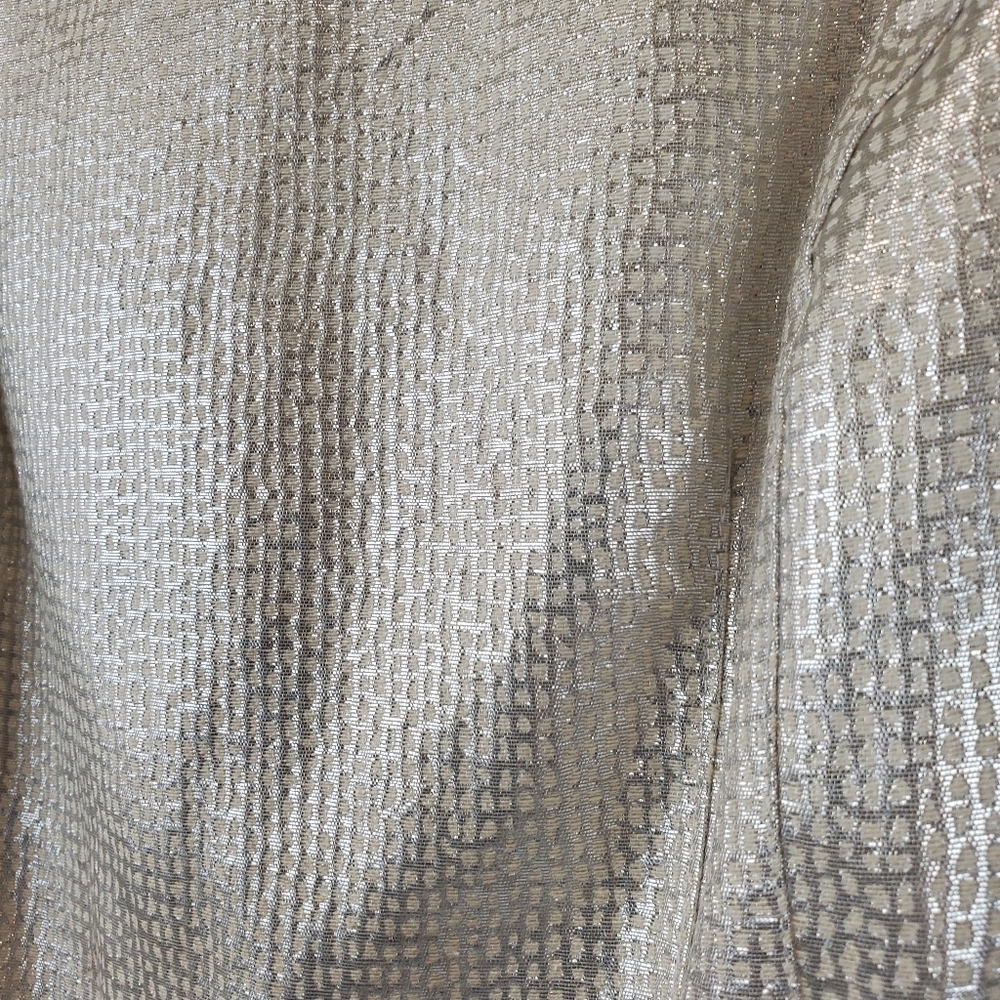 Dalia Pocked Silver Sleeveless Cocktail Dress Size 12 Womens Front pockets NWT - Picture 4 of 15